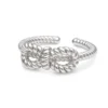 Ringar YLVA LI Yves Bow Ring Silver 3041