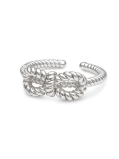 Ringar YLVA LI Yves Bow Ring Silver 3041